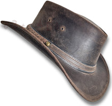 Load image into Gallery viewer, HAT Leather【oZtrALa】Australian Oiled Outback Western Aussie Cowboy Men Women HL31 BUSHMAN