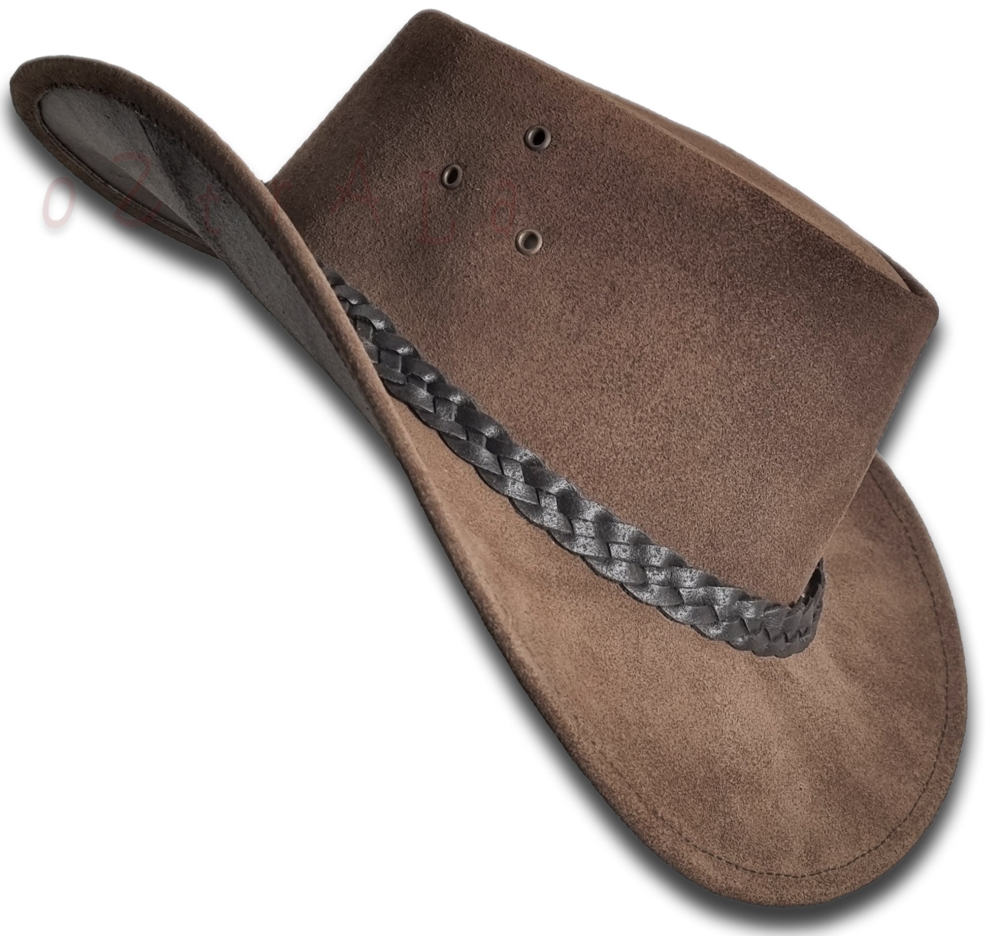 HAT oZtrALa Suede Leather Australian Outback Aussie Western Cowboy Men