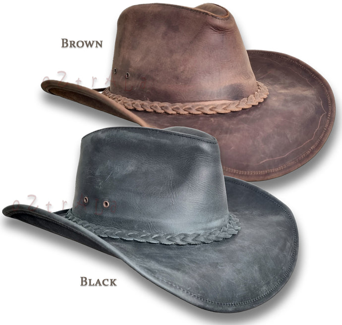 oZtrALa】 Australian Outback Cowboy Hats - Leather Felt Canvas & More